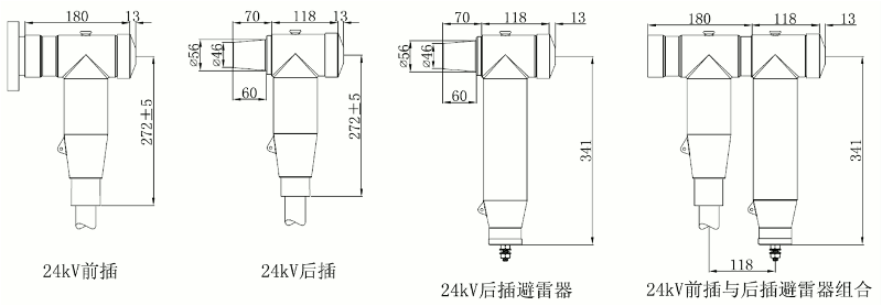沃爾核材24kV歐式630A屏蔽型可分離連接器尺寸圖.gif